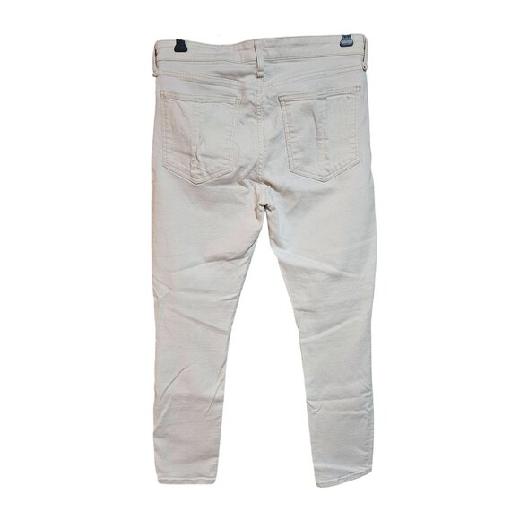 Rag & Bone Women's Ecru Cate Mid Rise Skinny Jeans Size 30 Cotton/Elastane Blend - Picture 4 of 16